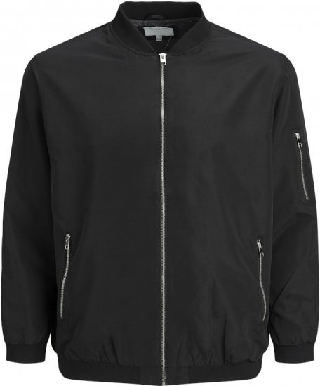 Jack & Jones RUSH Bomber Jacket Black - Kabátok - Nagyméretű Kabátok - 2XL-8XL