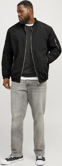 Jack & Jones RUSH Bomber Jacket Black - Kabátok - Nagyméretű Kabátok - 2XL-8XL