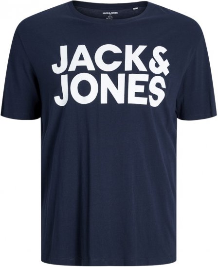 Jack & Jones CORP Logo T-Shirt Navy Blazer - Pólók - Nagyméretű pólók - 2XL-14XL