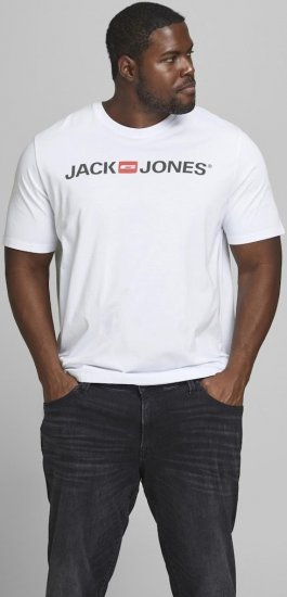 Jack & Jones JJECORP LOGO T-Shirt White - Pólók - Nagyméretű pólók - 2XL-14XL