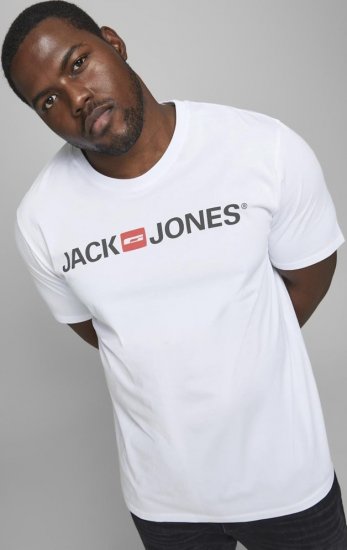 Jack & Jones JJECORP LOGO T-Shirt White - Pólók - Nagyméretű pólók - 2XL-14XL