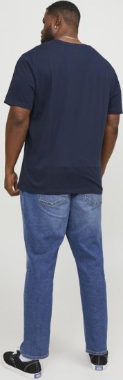 Jack & Jones Corp Logo Crew Neck T-Shirt Navy Blazer - Pólók - Nagyméretű pólók - 2XL-14XL
