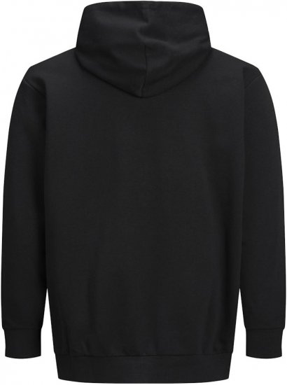 Jack & Jones CORP LOGO Large Print Hoodie Black - Pulóverek & kapucnis pulóverek - Pulóverek & Kapucnis pulóver 2XL-12XL