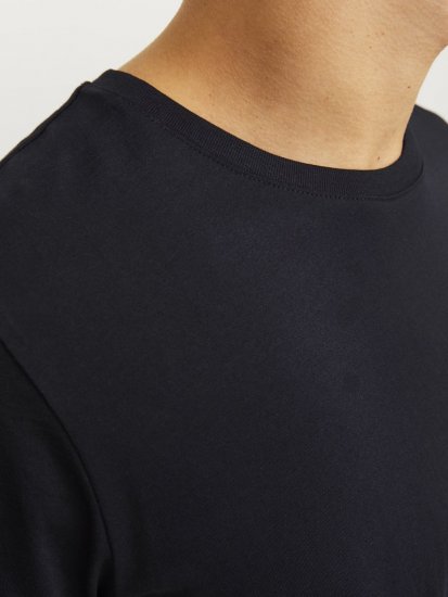 Jack & Jones CORP Logo T-Shirt Black w Small Black Print - Pólók - Nagyméretű pólók - 2XL-14XL