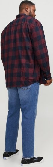 Jack & Jones Gingham L/S Shirt Dark Red - Ingek - Ingek 2XL-10XL
