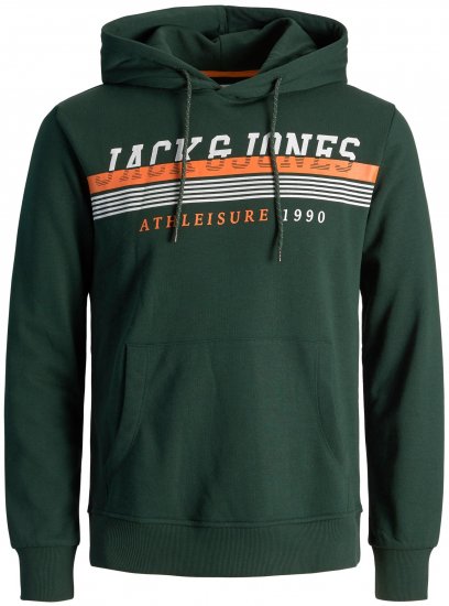 Jack & Jones JJIRON Hoodie Green - Pulóverek & kapucnis pulóverek - Pulóverek & Kapucnis pulóver 2XL-12XL