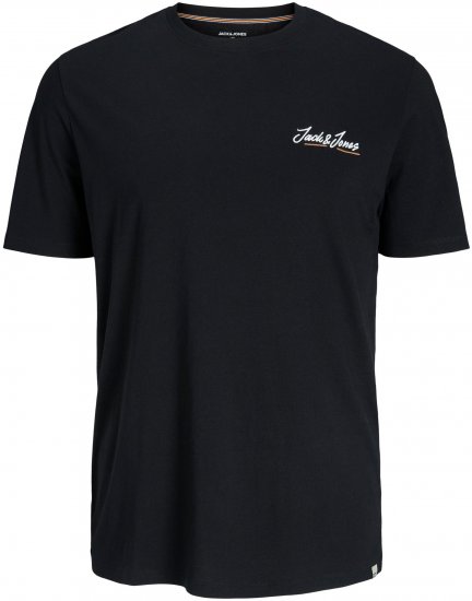 Jack & Jones JORPAUL TONS TEE Black - Pólók - Nagyméretű pólók - 2XL-14XL