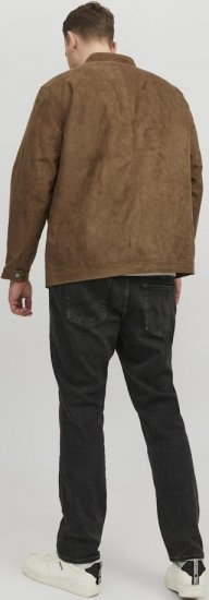 Jack & Jones Rocky Urban Rider Leather Jacket Brown - Kabátok - Nagyméretű Kabátok - 2XL-8XL