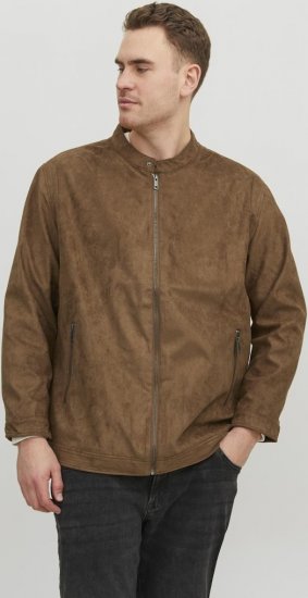 Jack & Jones Rocky Urban Rider Leather Jacket Brown - Kabátok - Nagyméretű Kabátok - 2XL-8XL