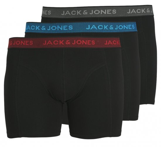 Jack & Jones WAISTBAND Trunks 3-Pack Asphalt - Alsónemű & strandruhák - Nagyméretű Alsónemű 2XL-8XL