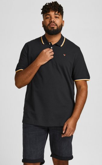 Jack & Jones JPRWINBLU Poloshirt Black - Pólóingek - Galléros Pólók 2XL-8XL - Pólóingek 2XL-8XL