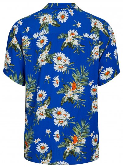 Jack & Jones JORLUKE FLORES Resort Shirt Nautical Blue - Ingek - Ingek 2XL-10XL