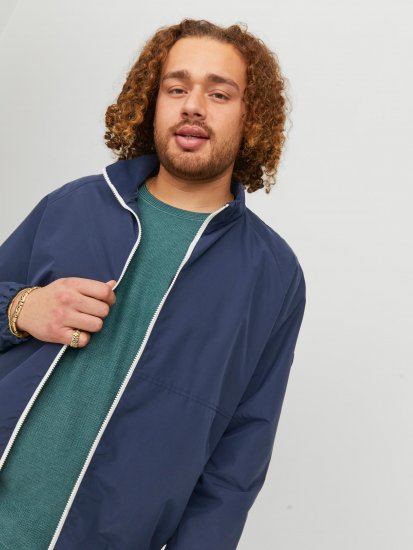 Jack & Jones JORLUKE Light Bomber Jacket Navy - Kabátok - Nagyméretű Kabátok - 2XL-8XL