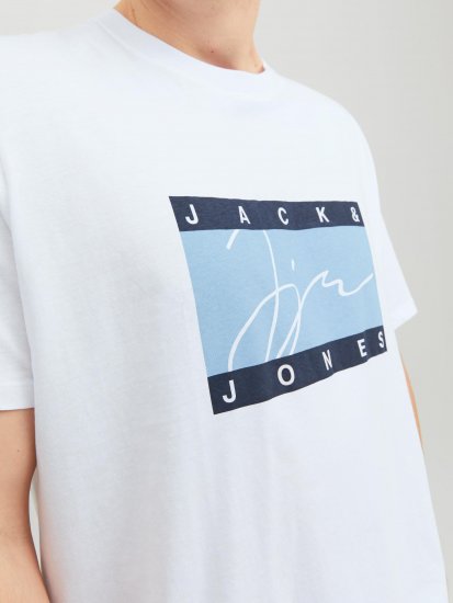 Jack & Jones JORJOSHUA T-shirt Bright White - Pólók - Nagyméretű pólók - 2XL-14XL
