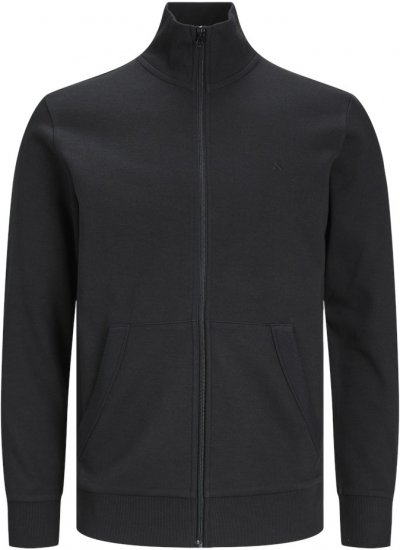 Jack & Jones PAULOS Turtleneck Zip Sweatshirt Black - Pulóverek & kapucnis pulóverek - Pulóverek & Kapucnis pulóver 2XL-12XL