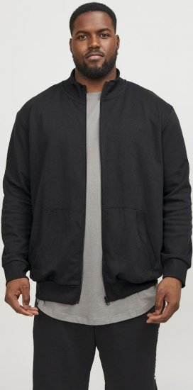 Jack & Jones PAULOS Turtleneck Zip Sweatshirt Black - Pulóverek & kapucnis pulóverek - Pulóverek & Kapucnis pulóver 2XL-12XL