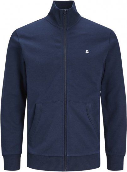 Jack & Jones PAULOS Turtleneck Zip Sweatshirt Navy Blazer - Pulóverek & kapucnis pulóverek - Pulóverek & Kapucnis pulóver 2XL-12XL