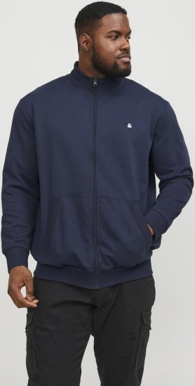 Jack & Jones PAULOS Turtleneck Zip Sweatshirt Navy Blazer - Pulóverek & kapucnis pulóverek - Pulóverek & Kapucnis pulóver 2XL-12XL