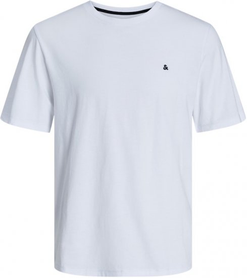 Jack & Jones PAULOS T-Shirt White - Pólók - Nagyméretű pólók - 2XL-14XL