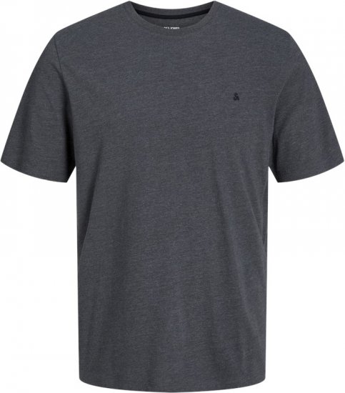 Jack & Jones PAULOS T-Shirt Dark Grey Melange - Pólók - Nagyméretű pólók - 2XL-14XL