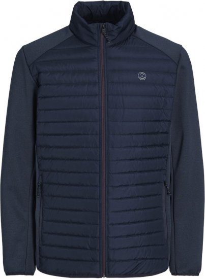 Jack & Jones MULTI SET-IN Sleeves Quilted Jacket With Collar Navy Blazer - Kabátok - Nagyméretű Kabátok - 2XL-8XL
