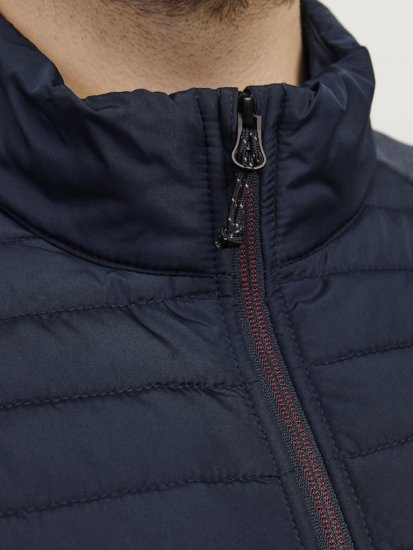 Jack & Jones MULTI SET-IN Sleeves Quilted Jacket With Collar Navy Blazer - Kabátok - Nagyméretű Kabátok - 2XL-8XL