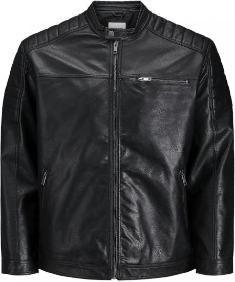 Jack & Jones ROCKY Jacket Black - Kabátok - Nagyméretű Kabátok - 2XL-8XL