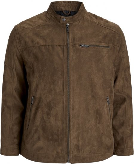 Jack & Jones ROCKY Jacket Brown - Kabátok - Nagyméretű Kabátok - 2XL-8XL