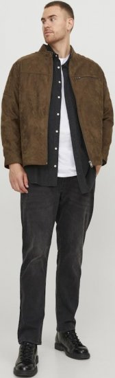 Jack & Jones ROCKY Jacket Brown - Kabátok - Nagyméretű Kabátok - 2XL-8XL