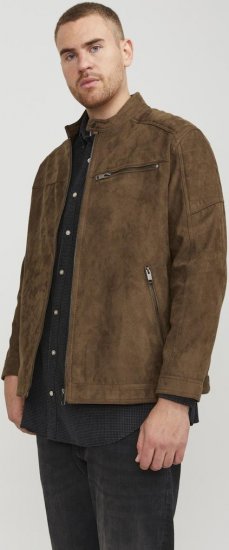 Jack & Jones ROCKY Jacket Brown - Kabátok - Nagyméretű Kabátok - 2XL-8XL