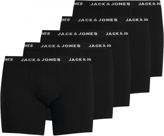Jack & Jones HUEY Trunks 5-Pack Black - Alsónemű & strandruhák - Nagyméretű Alsónemű 2XL-8XL
