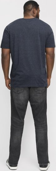 Jack & Jones ORGANIC T-Shirt Navy Blazer/Melange - Pólók - Nagyméretű pólók - 2XL-14XL