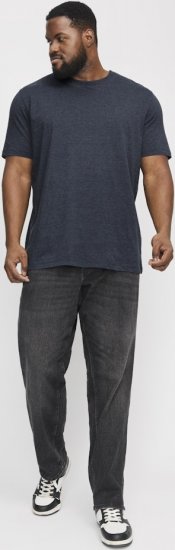 Jack & Jones ORGANIC T-Shirt Navy Blazer/Melange - Pólók - Nagyméretű pólók - 2XL-14XL