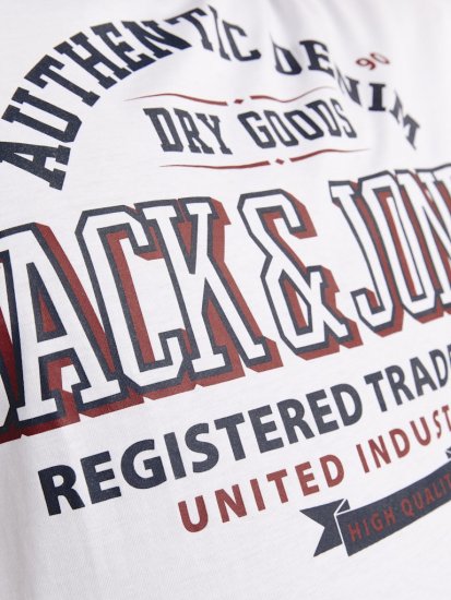Jack & Jones JJELOGO O-Neck T-Shirt White - Pólók - Nagyméretű pólók - 2XL-14XL
