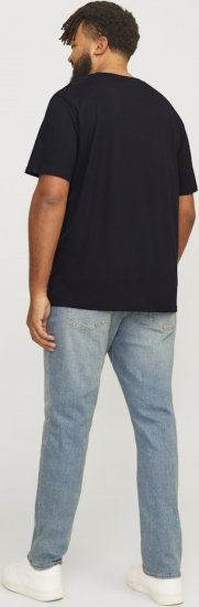 Jack & Jones LOGO O-Neck T-Shirt Black - Pólók - Nagyméretű pólók - 2XL-14XL