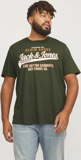 Jack & Jones JJELOGO O-Neck T-Shirt Kombu Green - Pólók - Nagyméretű pólók - 2XL-14XL