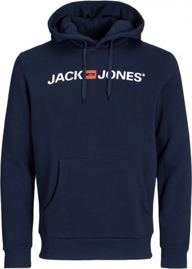 Jack & Jones CORP OLD LOGO REG FIT Hoodie Navy Blazer - Pulóverek & kapucnis pulóverek - Pulóverek & Kapucnis pulóver 2XL-12XL