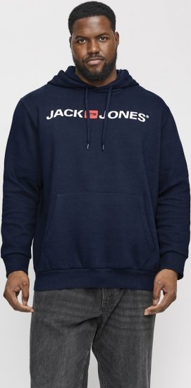 Jack & Jones CORP OLD LOGO REG FIT Hoodie Navy Blazer - Pulóverek & kapucnis pulóverek - Pulóverek & Kapucnis pulóver 2XL-12XL