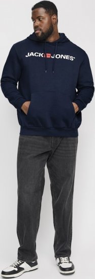 Jack & Jones CORP OLD LOGO REG FIT Hoodie Navy Blazer - Pulóverek & kapucnis pulóverek - Pulóverek & Kapucnis pulóver 2XL-12XL