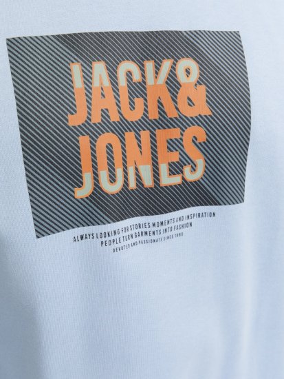 Jack & Jones HUDSON Sweatshirt Chambray Blue - Pulóverek & kapucnis pulóverek - Pulóverek & Kapucnis pulóver 2XL-12XL