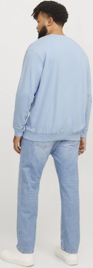 Jack & Jones HUDSON Sweatshirt Chambray Blue - Pulóverek & kapucnis pulóverek - Pulóverek & Kapucnis pulóver 2XL-12XL