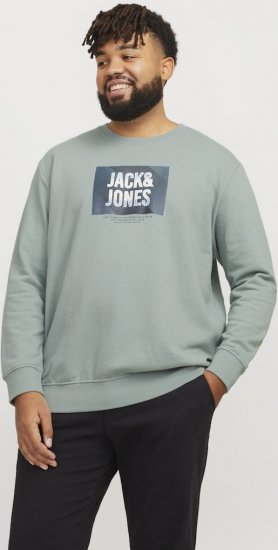 Jack & Jones HUDSON Sweatshirt Iceberg Green - Pulóverek & kapucnis pulóverek - Pulóverek & Kapucnis pulóver 2XL-12XL