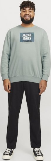Jack & Jones HUDSON Sweatshirt Iceberg Green - Pulóverek & kapucnis pulóverek - Pulóverek & Kapucnis pulóver 2XL-12XL
