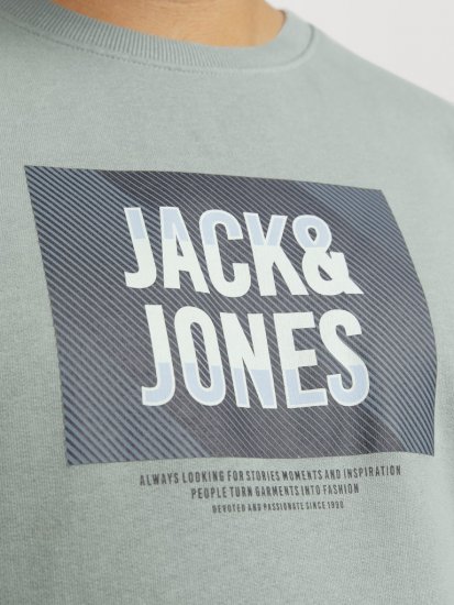 Jack & Jones HUDSON Sweatshirt Iceberg Green - Pulóverek & kapucnis pulóverek - Pulóverek & Kapucnis pulóver 2XL-12XL