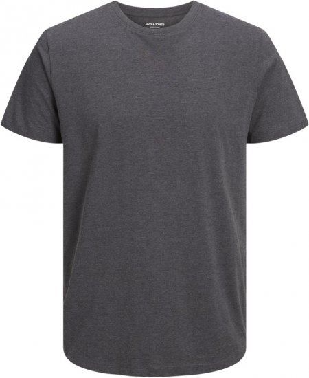 Jack & Jones ORGANIC T-Shirt Dark Grey Melange - Pólók - Nagyméretű pólók - 2XL-14XL