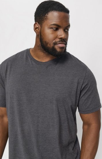 Jack & Jones ORGANIC T-Shirt Dark Grey Melange - Pólók - Nagyméretű pólók - 2XL-14XL