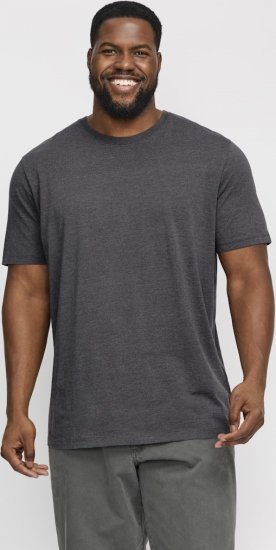 Jack & Jones ORGANIC T-Shirt Dark Grey Melange - Pólók - Nagyméretű pólók - 2XL-14XL