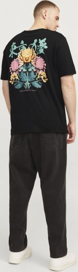 Jack & Jones Dreams Front & Back Print Crew Neck T-Shirt Black - Pólók - Nagyméretű pólók - 2XL-14XL