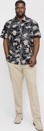 Jack & Jones Hawaii AOP Shirt Black - Ingek - Ingek 2XL-10XL