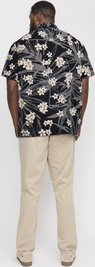 Jack & Jones Hawaii AOP Shirt Black - Ingek - Ingek 2XL-10XL